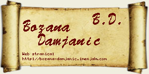 Božana Damjanić vizit kartica